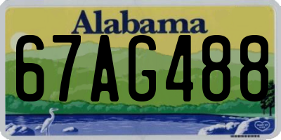 AL license plate 67AG488