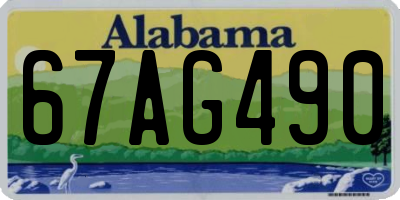 AL license plate 67AG490