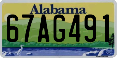 AL license plate 67AG491