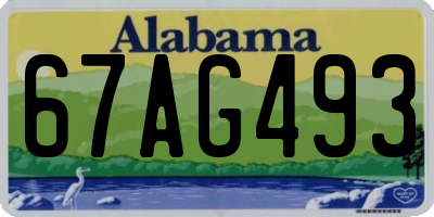 AL license plate 67AG493