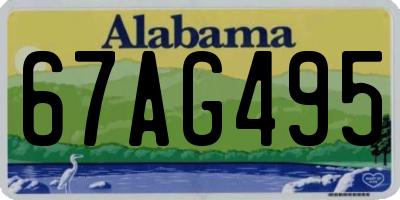 AL license plate 67AG495