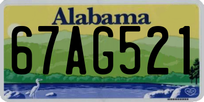 AL license plate 67AG521