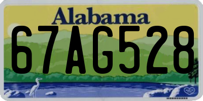 AL license plate 67AG528