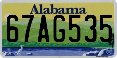 AL license plate 67AG535