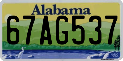 AL license plate 67AG537