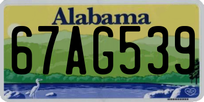 AL license plate 67AG539