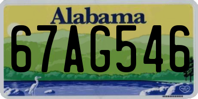 AL license plate 67AG546