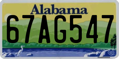 AL license plate 67AG547