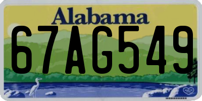 AL license plate 67AG549