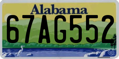 AL license plate 67AG552