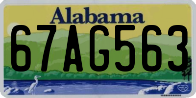 AL license plate 67AG563