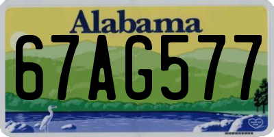 AL license plate 67AG577