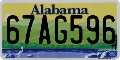 AL license plate 67AG596