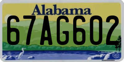 AL license plate 67AG602