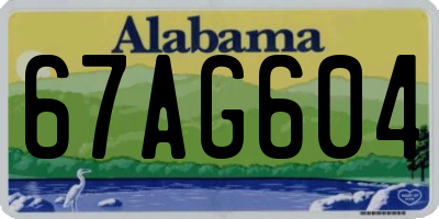 AL license plate 67AG604