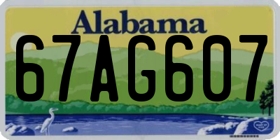 AL license plate 67AG607