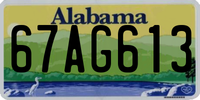 AL license plate 67AG613