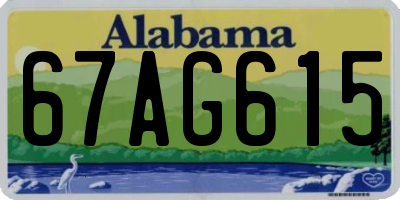 AL license plate 67AG615