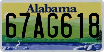 AL license plate 67AG618