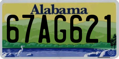 AL license plate 67AG621