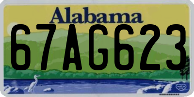 AL license plate 67AG623
