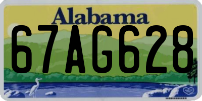 AL license plate 67AG628