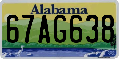 AL license plate 67AG638