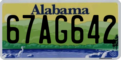 AL license plate 67AG642