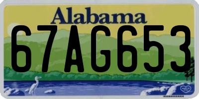 AL license plate 67AG653