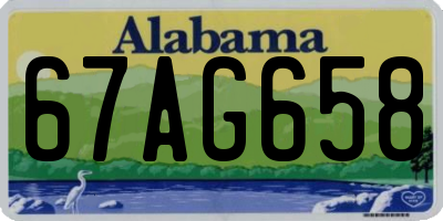 AL license plate 67AG658