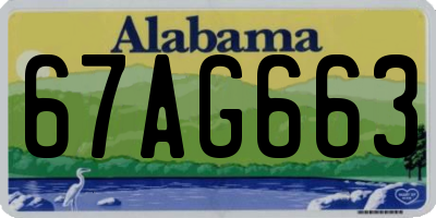 AL license plate 67AG663