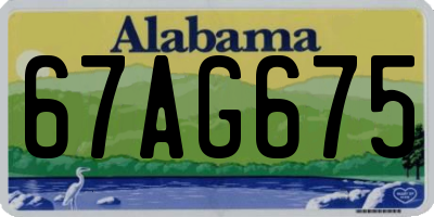 AL license plate 67AG675