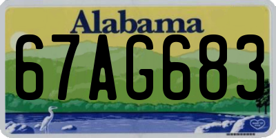AL license plate 67AG683