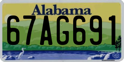AL license plate 67AG691