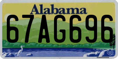 AL license plate 67AG696