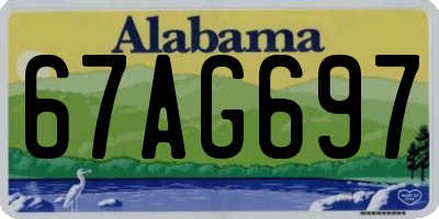 AL license plate 67AG697