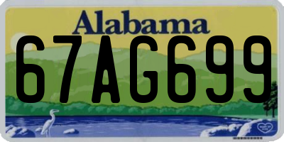 AL license plate 67AG699