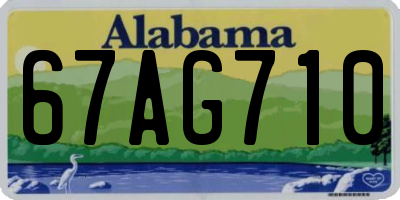 AL license plate 67AG710