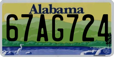 AL license plate 67AG724
