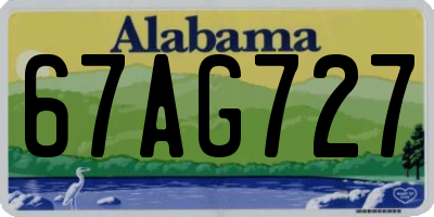 AL license plate 67AG727