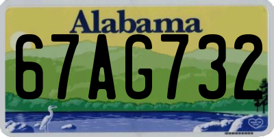 AL license plate 67AG732