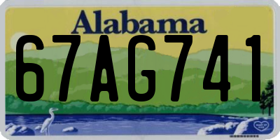 AL license plate 67AG741