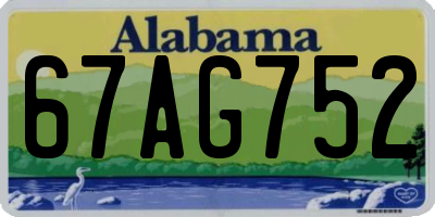 AL license plate 67AG752