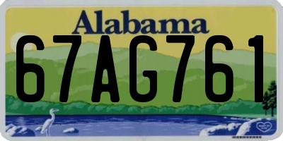 AL license plate 67AG761