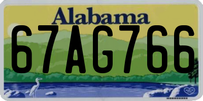 AL license plate 67AG766