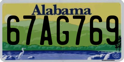 AL license plate 67AG769