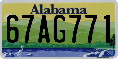 AL license plate 67AG771