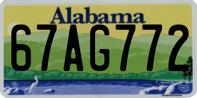 AL license plate 67AG772