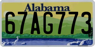 AL license plate 67AG773