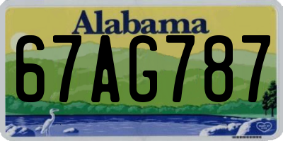AL license plate 67AG787